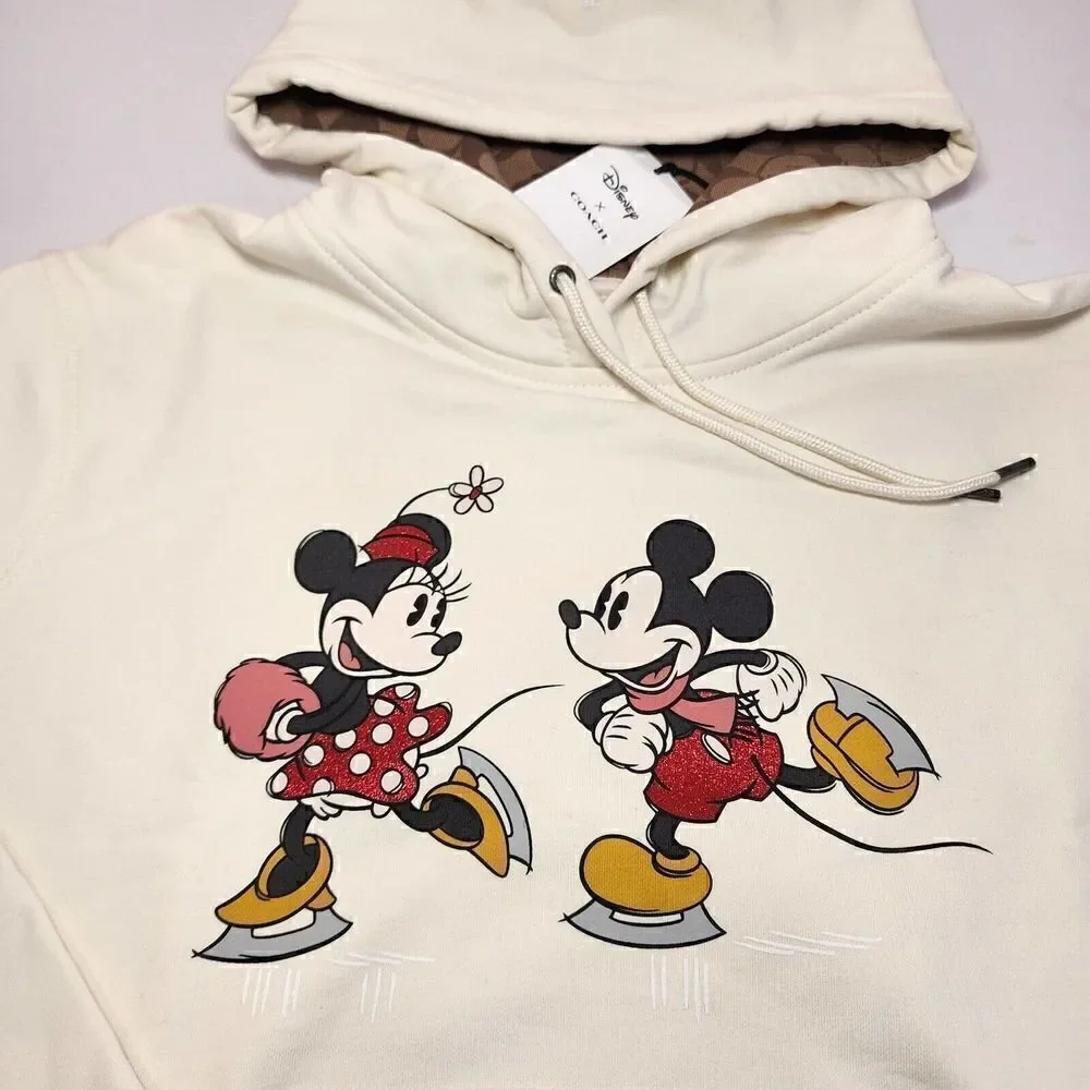 NWT Disney X Coach WOMEN'S Ice Skate Motif Hoodie CL692 S Small